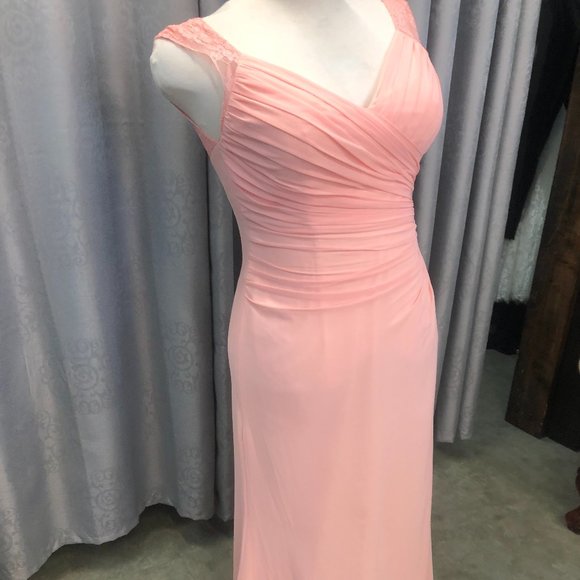 NEW Coral Blush  Mother of the Bride/Groom Elegant Formal Long Dress Bridesmaid - Picture 8 of 14